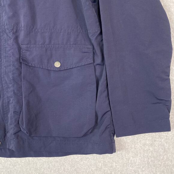 Flint and Tinder Jacket Mens XL Ridge Shell Navy Blue Hooded Zip Snap Button - Picture 4 of 13